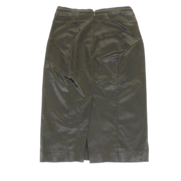 Just Cavalli Size 38 Black Satin Back Zip Pencil Skirt - Picture 4 of 16